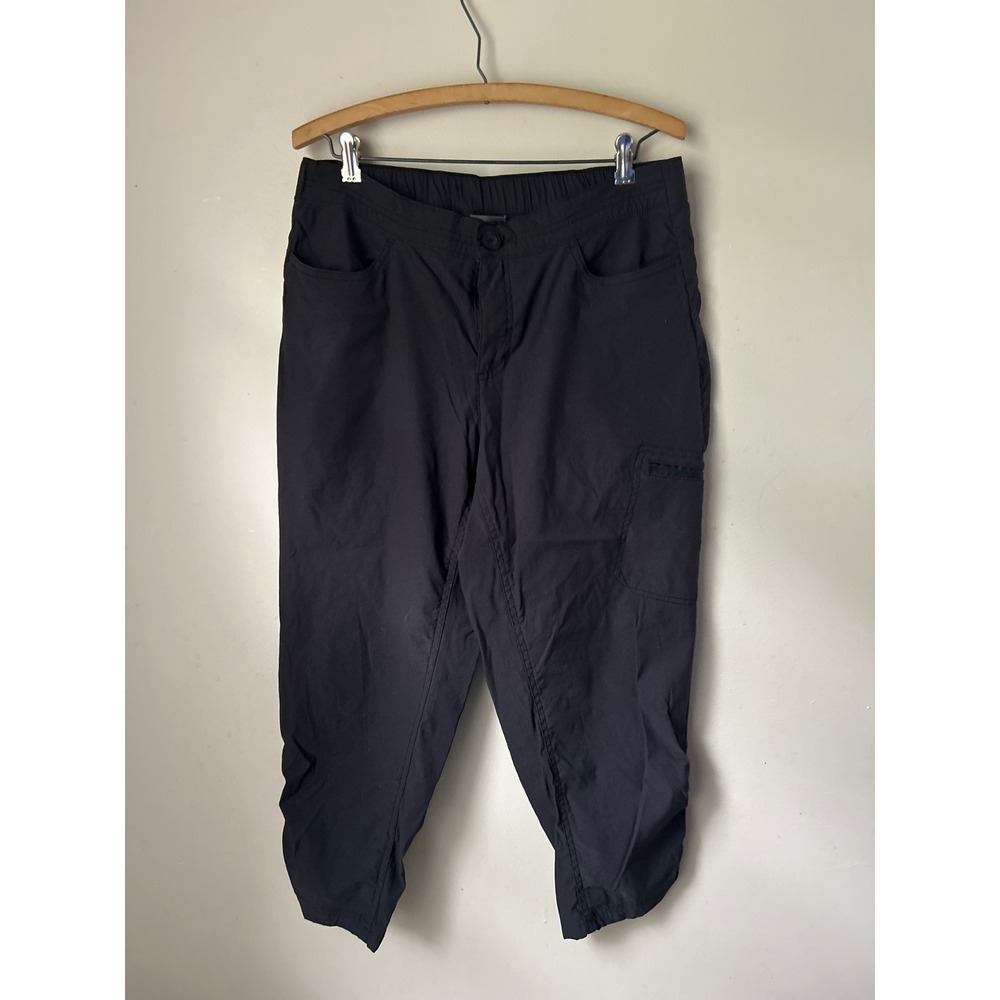 Eddie Bauer Womens‎ Medium Black Capris Hiking Travel Cropped Gorpcore Utility